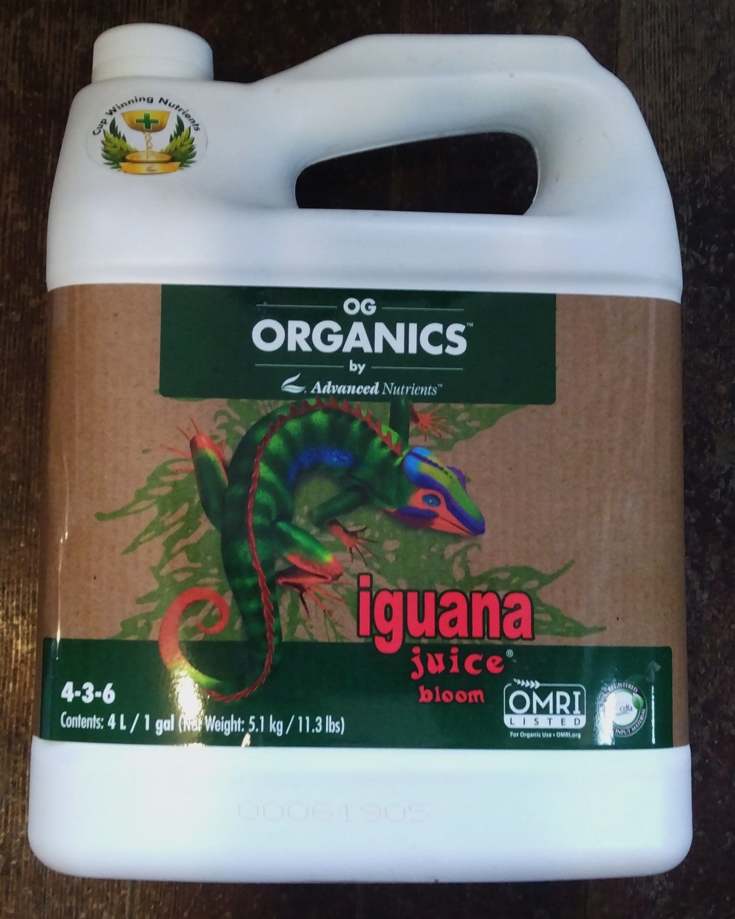Advanced Nutrients OG Organics Iguana Juice Bloom – 4L | Organic Bloom Nutrient for Strong Floral Development