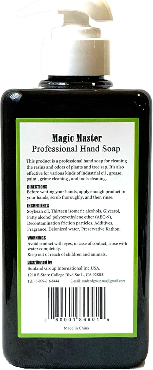 Magic Master Professional Sap Off Hand Soap – 32 fl oz (Set of 2) | Heavy-Duty Resin & Sap Removing Soap