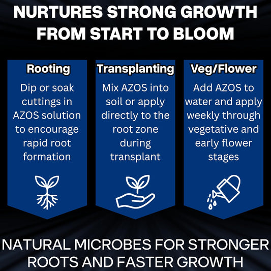 Xtreme Gardening Azos Growth Promoter – 12 oz | Nitrogen-Fixing Bacteria for Root & Vegetative Growth