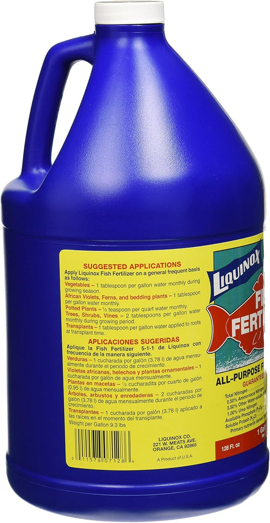Liquinox Fish Fertilizer 5-1-1 1 gallon liquid plant fertilizer