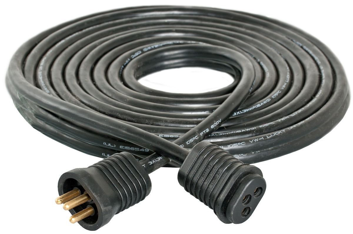 Hydrofarm 25 ft lamp cord extension with Lock & Seal connector