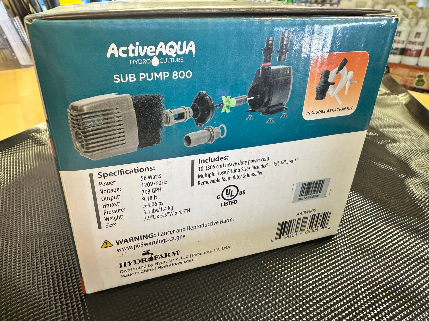 Active Aqua Submersible Pump - 800 GPH