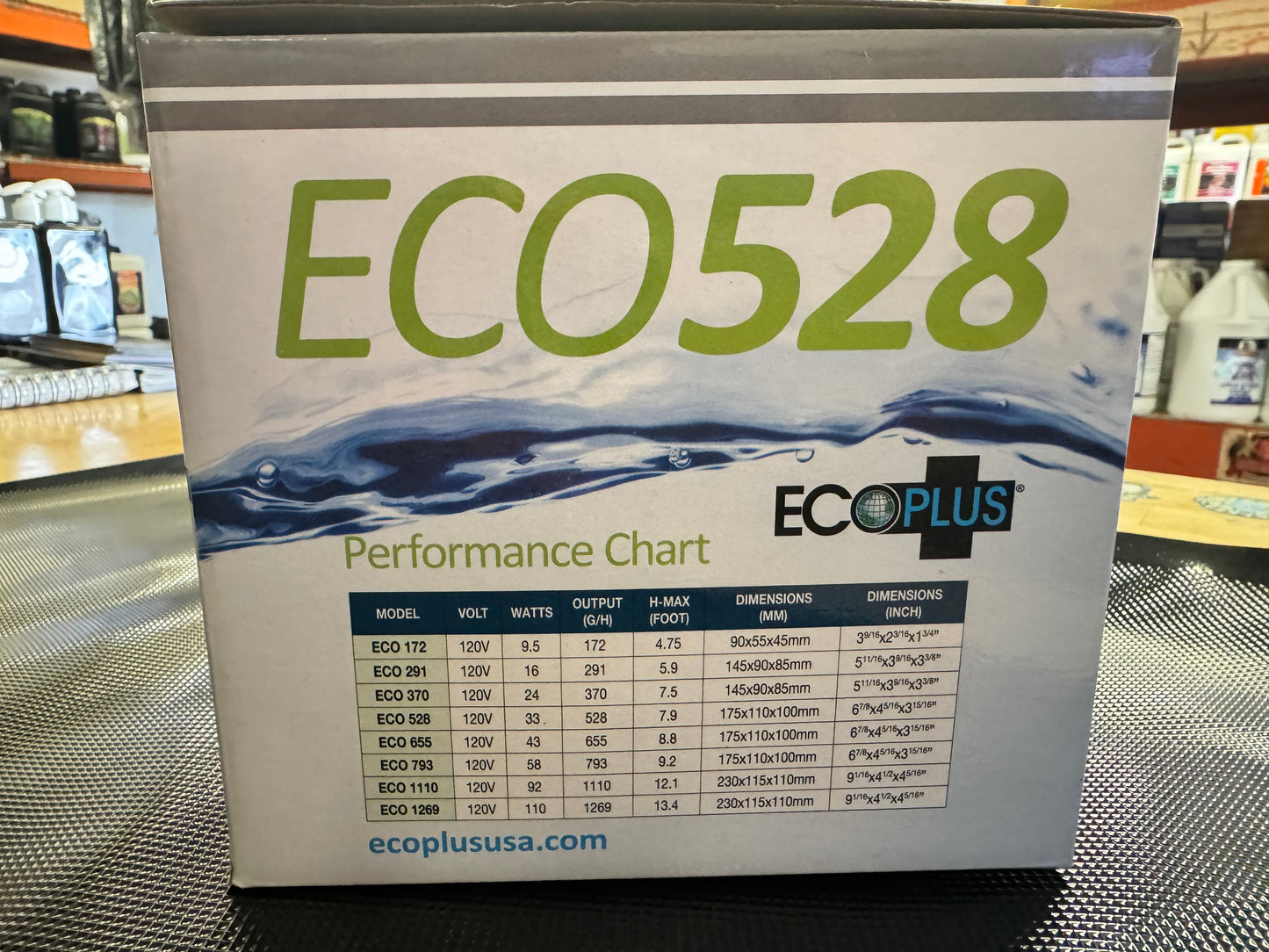 Ecoplus 528 Adjustable Submersible Water Pump 528 GPH - eco528