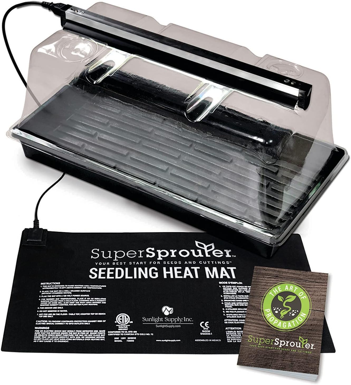 Super Sprouter Premium propagation kit with heat mat