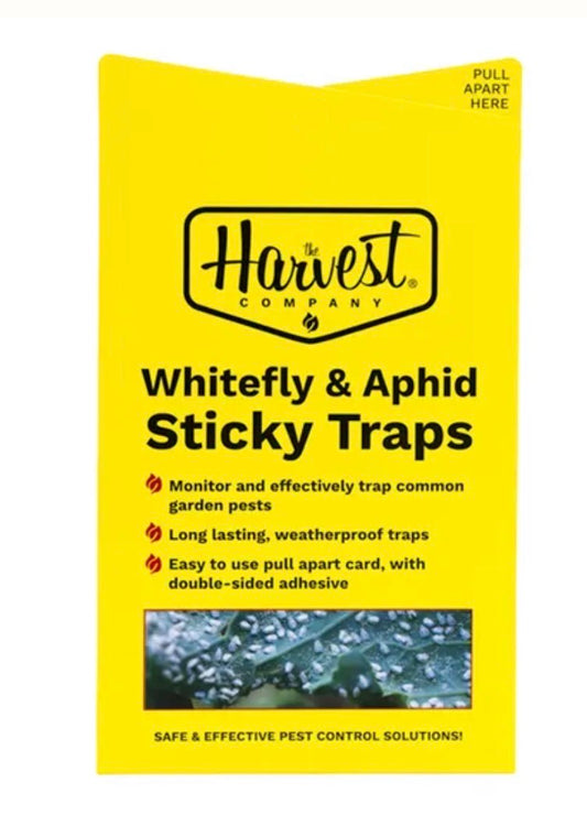 The Harvest Company Double-Sided Yellow Sticky Bug Traps – Pull Apart Insect Traps (15, 30 & 60 Pack Options)