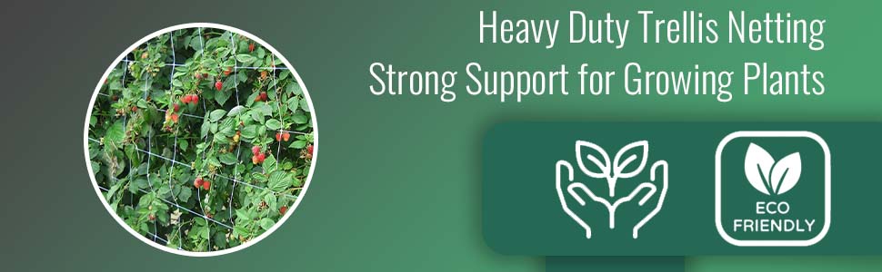 VineLine Plastic Garden Netting Roll – 6.5 ft x 330 ft, White | Plant Trellis Net for Garden & Hydroponics