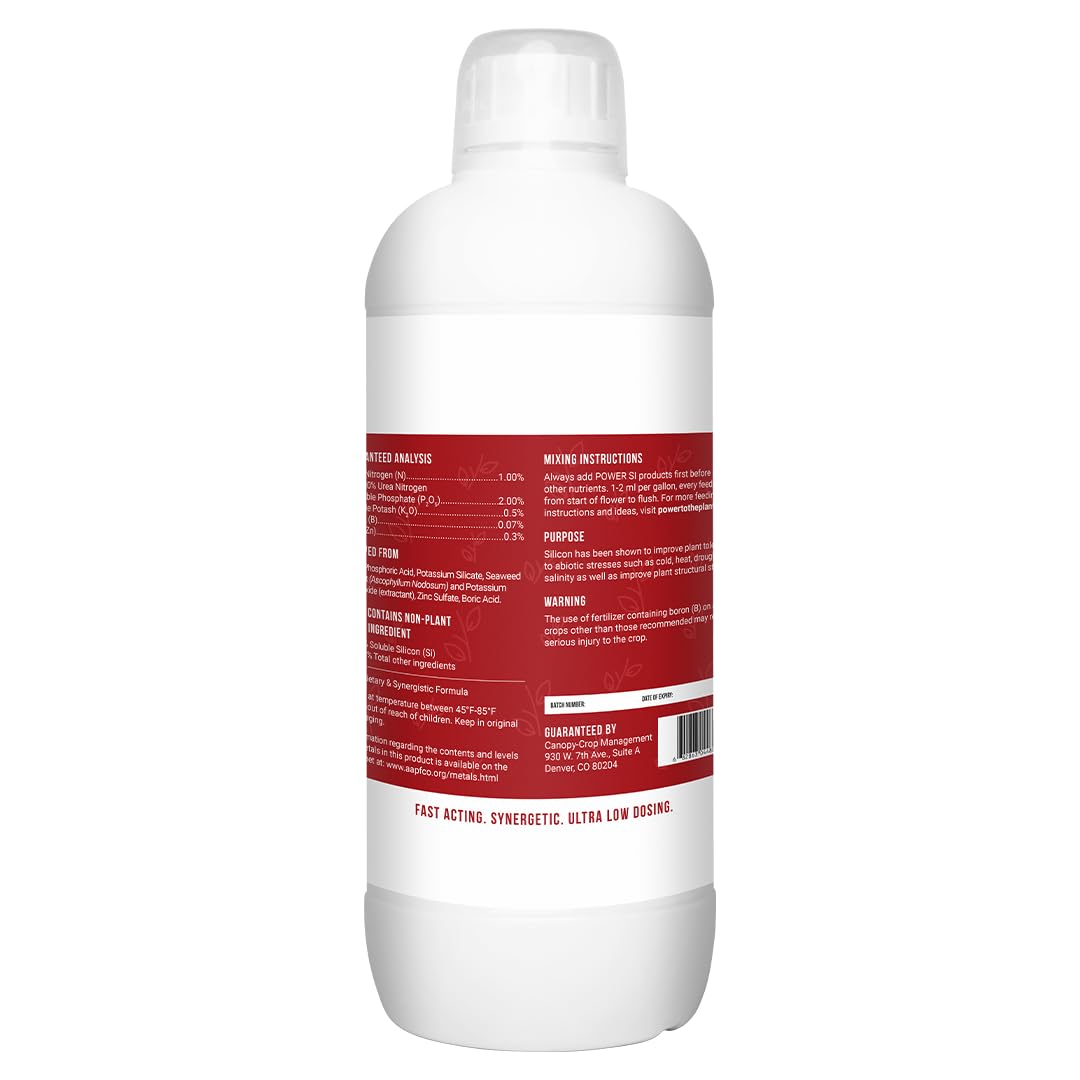 PowerSi Bloom 1L & 5L – Premium Flowering Additive with Bioavailable Silica and Exotic Plant Extracts – Enhances Flower Quality, Increase Bud Size