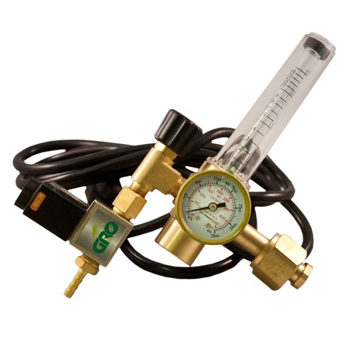 Grow1 CO2 Regulator Kit precision gauge and fittings