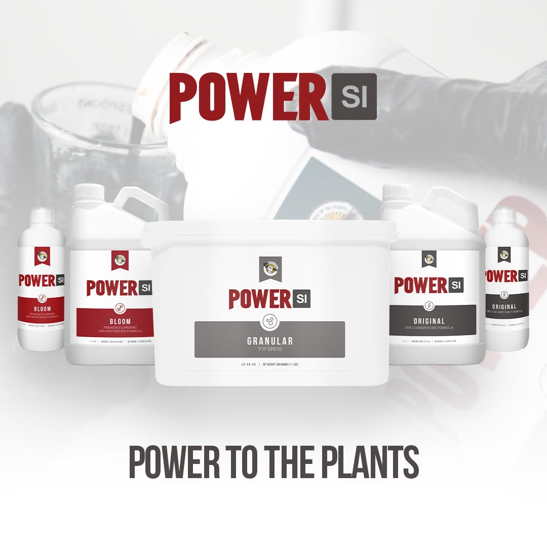 PowerSi Bloom 1L & 5L – Premium Flowering Additive with Bioavailable Silica and Exotic Plant Extracts – Enhances Flower Quality, Increase Bud Size
