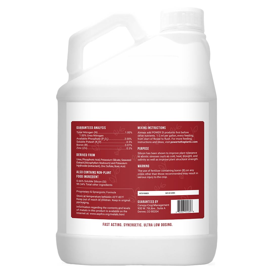 PowerSi Bloom 1L & 5L – Premium Flowering Additive with Bioavailable Silica and Exotic Plant Extracts – Enhances Flower Quality, Increase Bud Size