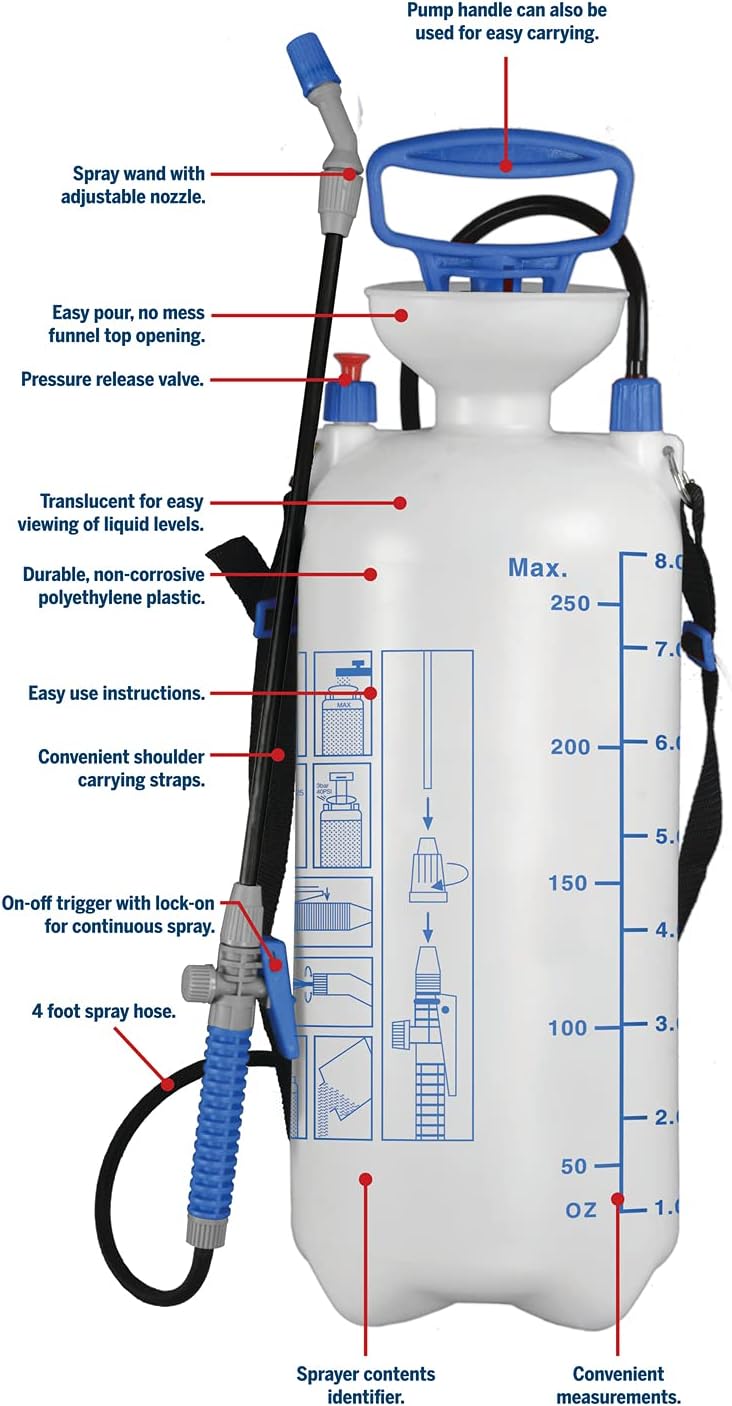 Rainmaker pressure sprayer with no-mess funnel top