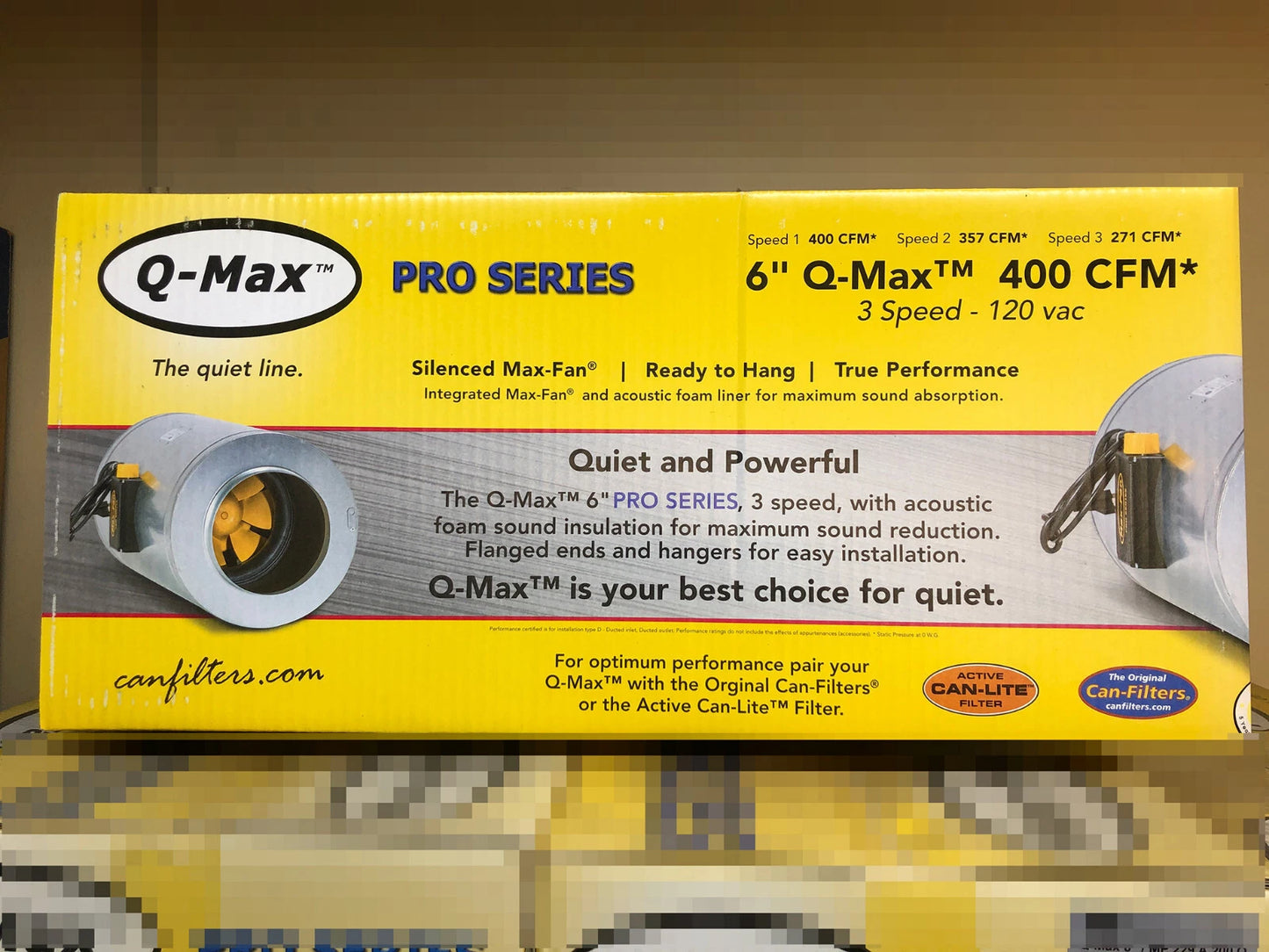 Can-Fan Q-Max 6" – 600 CFM | Quiet Inline Fan with Max-Fan Pro Motor - Brand New, Box Damaged