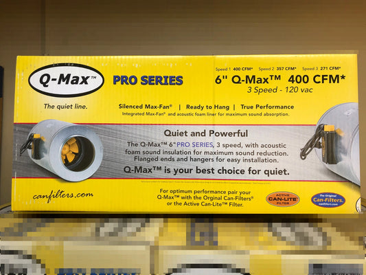 Can-Fan Q-Max 6" – 600 CFM | Quiet Inline Fan with Max-Fan Pro Motor - Brand New, Box Damaged