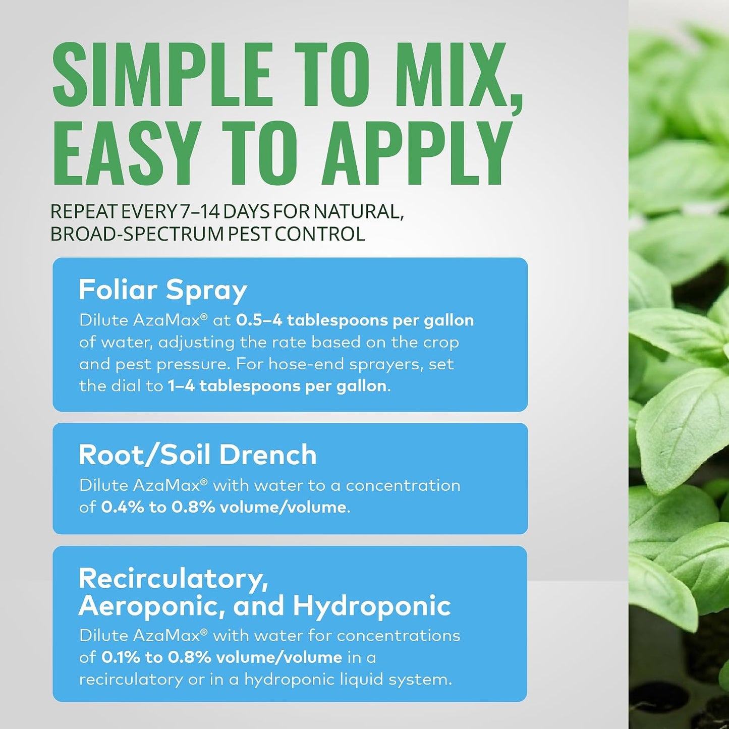 AzaMax Botanical Insecticide, Miticide & Nematicide – 4 oz Concentrate for Indoor & Outdoor Plants