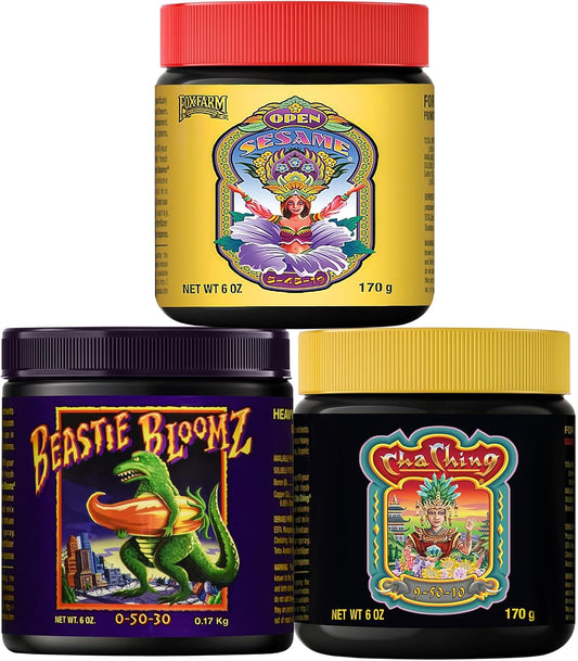 FoxFarm trio pack Open Sesame Beastie Bloomz Cha Ching 6 oz set