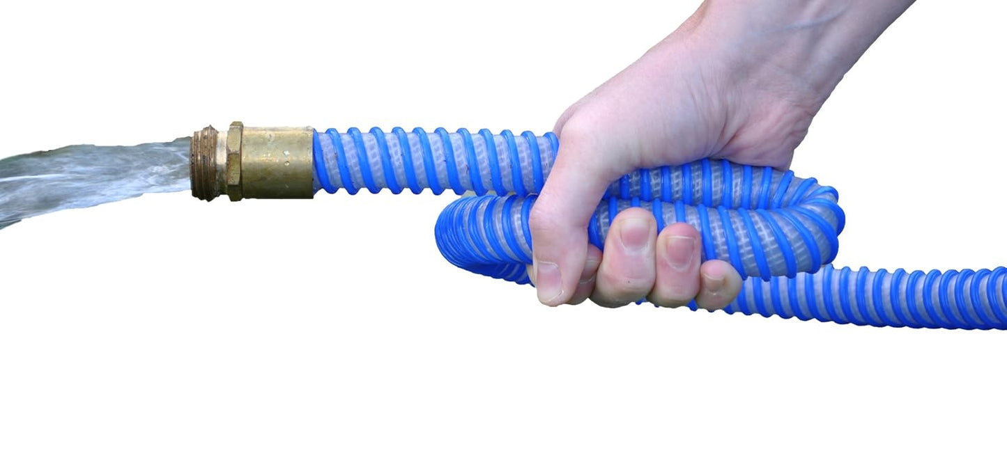 Tuff-Guard Perfect Garden Hose – 5/8" (25 ft & 100 ft) Blue | Kink-Proof Heavy-Duty Hose by JGB Enterprises
