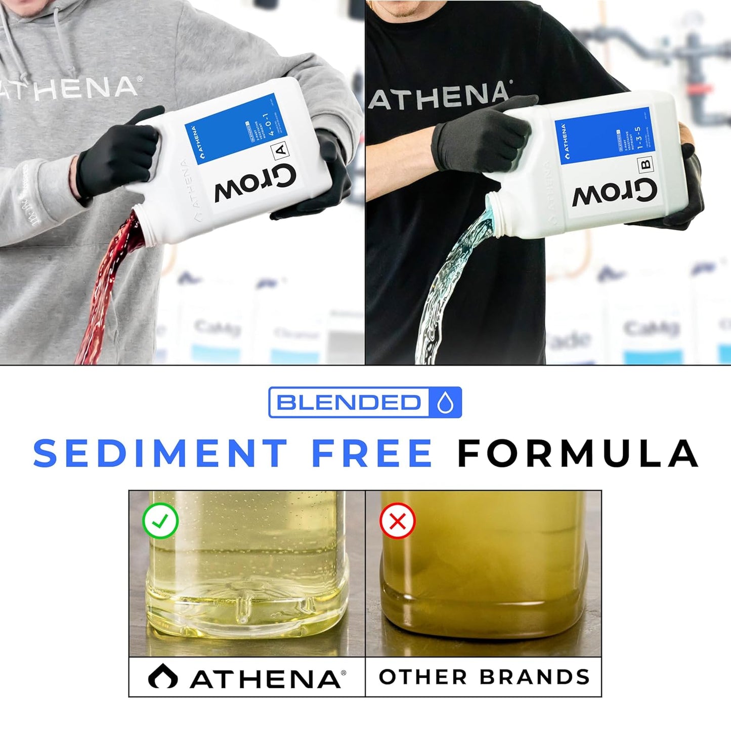 Athena Blended Bloom A&B – 1 Gallon | 2-Part Liquid Bloom Fertilizer (A: 4-0-5, B: 0.7-6-5) for Flowering & Fruiting Plants