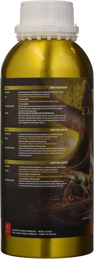 Gold Root Excelurator for hydroponics, soil and coco