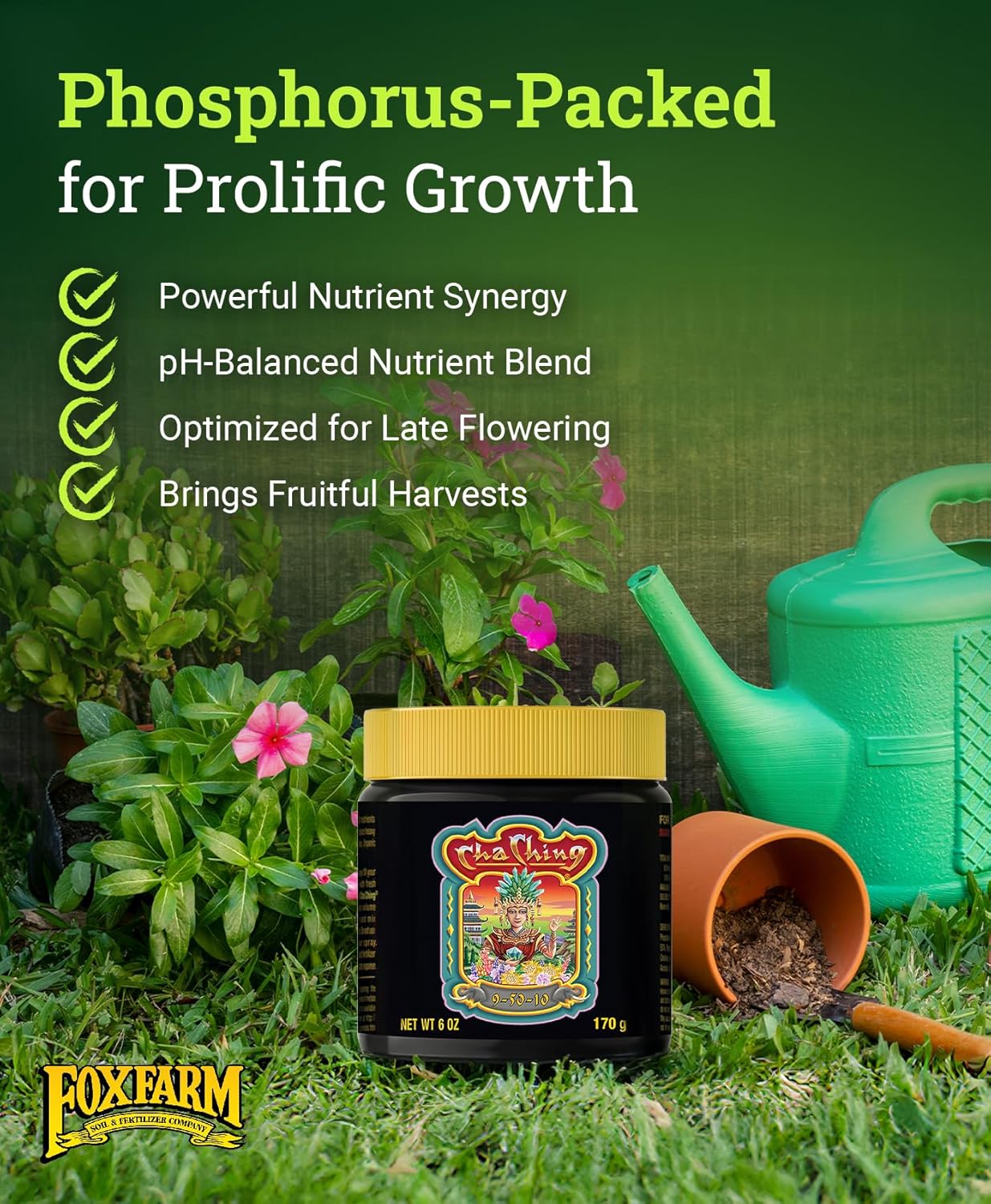 FoxFarm Trio Pack – Open Sesame (5-45-19), Beastie Bloomz (0-50-30), Cha Ching (9-50-10) – 6 oz Each | Bloom Boosters Set