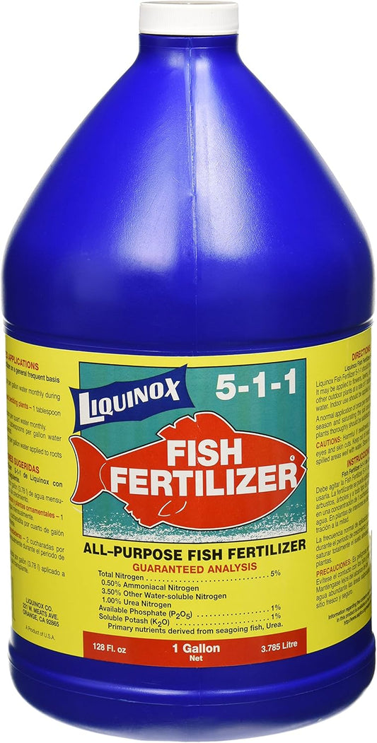 Liquinox Fish Fertilizer 5-1-1 1 gallon organic fish emulsion