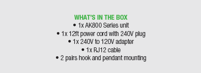 AK800 LED grow light components included in box