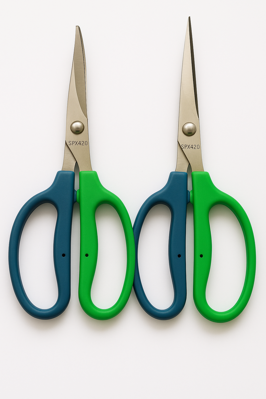 Green Scissor SPX420 Scissors – Straight & Curved (Pack of 2) | Precision Trimming & Pruning Set