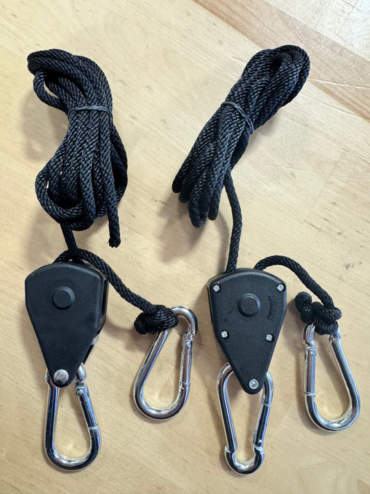1/8 inch heavy-duty adjustable rope hangers