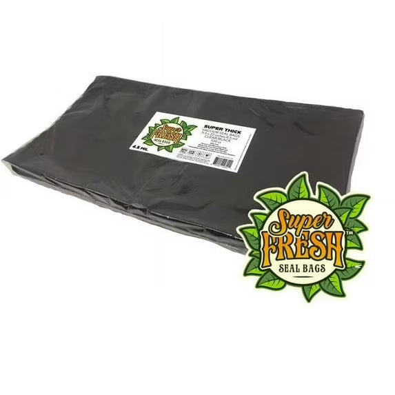 Super Fresh 11.5x22 black and clear vacuum seal bags 4.5mil 100 pack