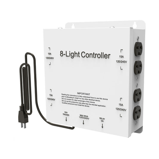 8-light master lighting relay controller 240V grow light panel