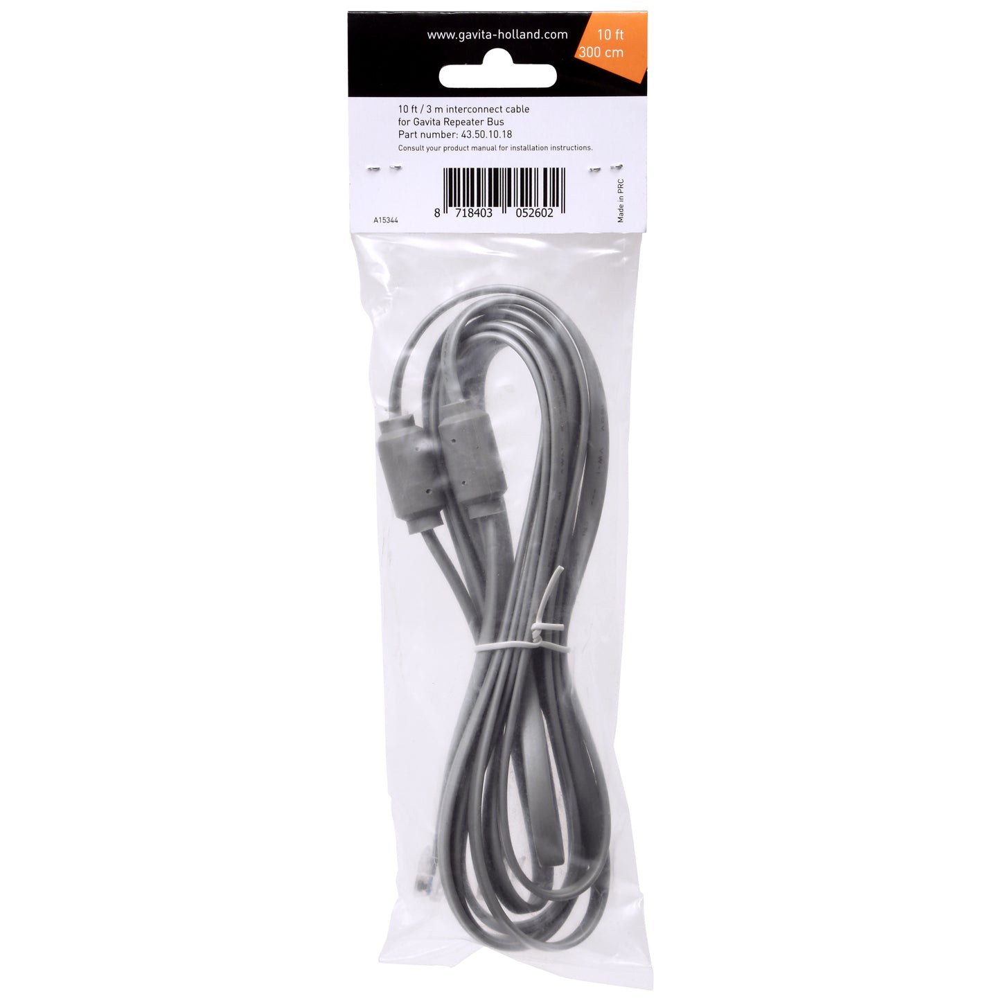 Gavita Interconnect Cable for Repeater Bus – Gray, 10 ft | LED & E-Series Controller Cable