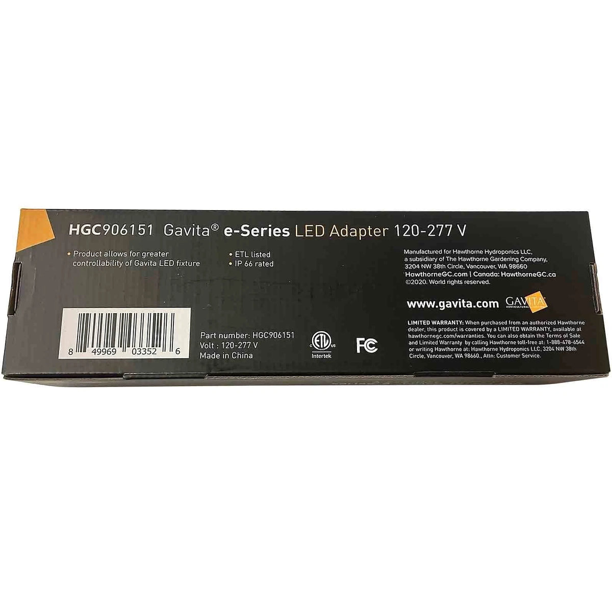 Gavita E-Series LED Adapter 120–277V – Control Adapter for Gavita 900e & 1700e LED Grow Lights