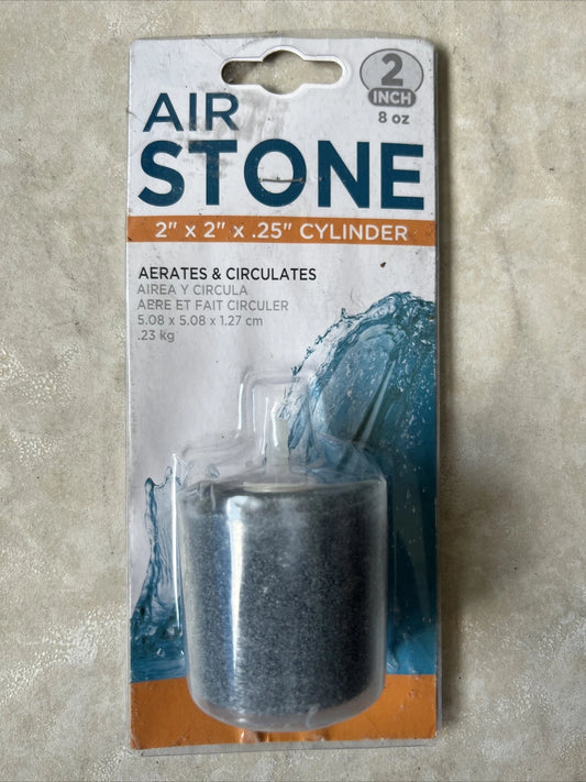 2-Inch Air Stone Cylinder – (Pack of 2)  Aquarium & Hydroponic Air Diffuser | Enhances Oxygen & Water Circulation
