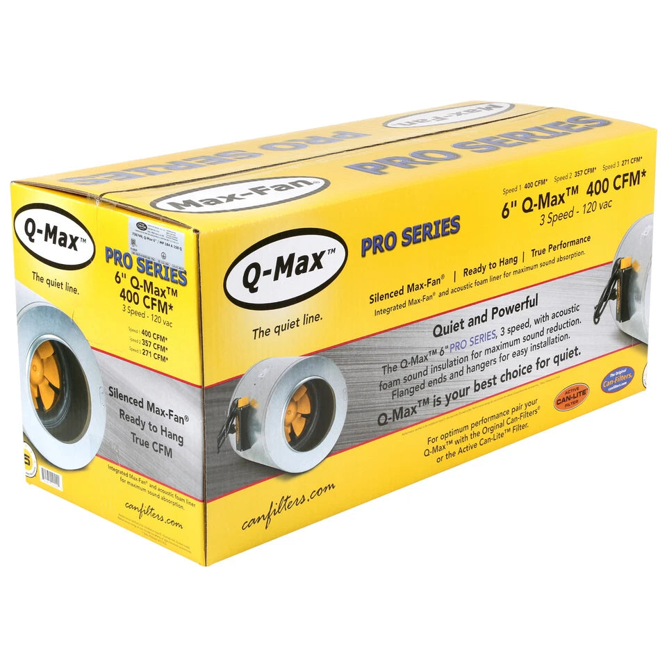 Can-Fan Q-Max 6" – 600 CFM | Quiet Inline Fan with Max-Fan Pro Motor - Brand New, Box Damaged
