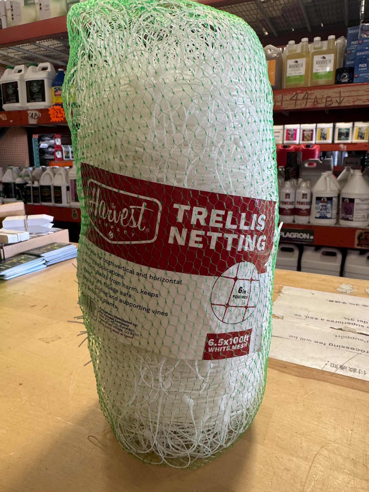 The Harvest Company heavy-duty trellis netting 6 inch mesh