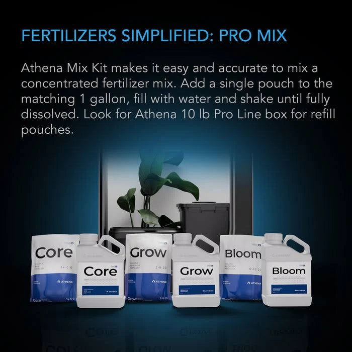 Athena Pro Mix Kit | Complete Nutrient Powder Set for Commercial Hydroponics & Fertigation